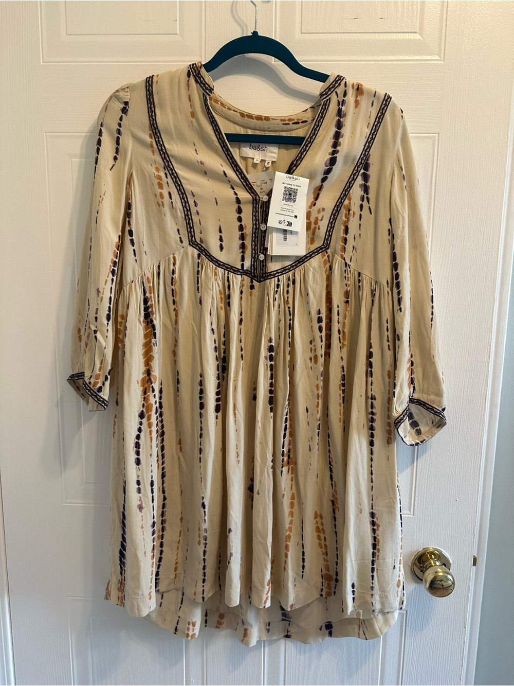 ba&sh Isabella Cream Tunic Dress